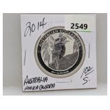 2014 1oz .999 Silv Australian Kookaburra