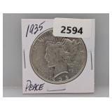 1935 90% Silv Peace $1 Dollar