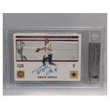 2021 Drew Brees Encased Ruby Auto 2/2 Bgs 9