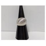 .925 Sterl Domed Uncas Ring Sz 6
