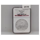 NGC 2006 MS69 1oz .999 Silv Eagle $1