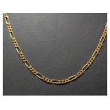 40" Vermeil/.925 Sterl Figaro Style Chain Necklac