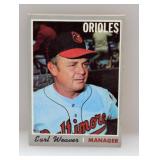 1970 Topps Baseball EARL WEAVER HOF 148 Damage
