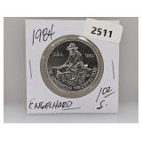 1984 1oz .999 Silv Engelhard Round