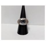 .925 Sterl Clear Stone Ellen Tracy Ring Sz 8