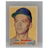 1957 Topps Jim Bunning HOF Tigers Corners/Wrinkle