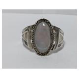 .925 Sterl Lg Moonstone? Cuff Bracelet