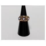 10K GF Opal Three Stone Ring Sz 5.5