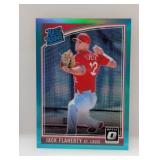 2018 Optic Jack Flaherty #55 RC Teal Prizm 72/299
