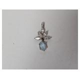 .925 Sterl Floral Cluster Pendant