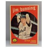 1959 Topps Baseball Jim Bunning HOF 149 Damage