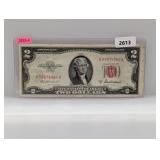 1953-A Red Seal $2 US Note