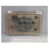 1908 German 100 Mark Reichsbanknote