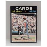 1971 Topps Bob Gibson HOF Cardinals Edges/Stain