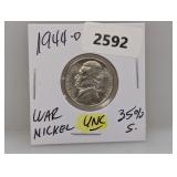 1944-D 35% Silv UNC War Nickel