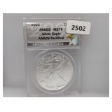 ANACS 2022 M70 1oz .999 Silv Eagle $1