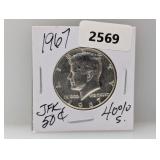 1967 40% Silv JFK Half $1 Dollar