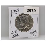 1967 40% Silv JFK Half $1 Dollar