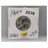 1964-D 90% Silv UNC Wash Quarter