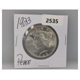 1923 90% Silv Peace $1 Dollar