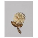 Winard 12K GF Carved Rose Brooch