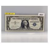 1957-B Blue Seal $1 Silv Certificate Star Note