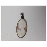 .925 Sterl Oval Cameo Pendant