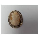 Winard 12K GF Cameo Brooch/Pendant