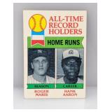 1979 Topps AT HR Leaders Maris/Aaron #413 C/E/S
