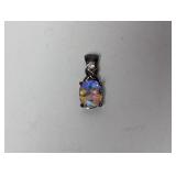 .925 Sterl Iridescent Stone Pendant