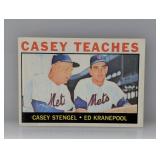 1964 Topps Casey Stegel Hall Of Fame Mets Corners