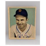 1949 Bowman George Vico Tigers Corners/Edges/Stain