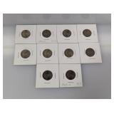 (10) 35% Silv Jefferson War Nickels