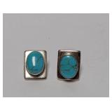 .925 Sterl Turquoise Earrings