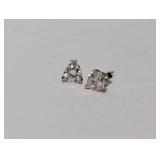 .925 Sterl CZ Solitaire Stud Earrings