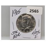 1965 40% Silv JFK Half $1 Dollar