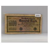 1922 German 1000 Mark Reichsbanknote