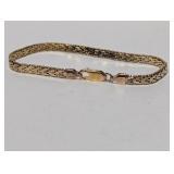 7" Vermeil/.925 Sterl Woven Link Bracelet