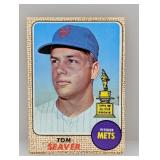1968 Topps Baseball Tom Seaver HOF 45 Corners
