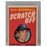 1970 Claude Osteen Topps Scratch Offs