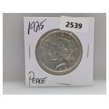 1925 90% Silv Peace $1 Dollar