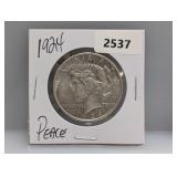 1924 90% Silv Peace $1 Dollar