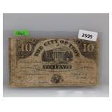 1862 City of Troy, NY Ten Cents