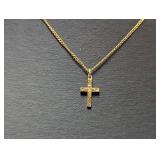 16" 12K GF Chain w/Cross Pendant