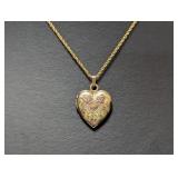 16" 12K GF Chain Necklace w/Heart Locket