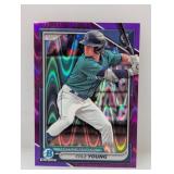 2024 Bowman Chrome Cole Young purple Ref/250 Edges