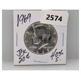 1969 40% Silv JFK Half $1 Dollar