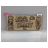 1800's $10 Canal Bank Note