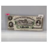 1800's $1 Bank of New England Note
