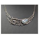 18-20' .925 Sterling Roman Glass Necklace 20.3g